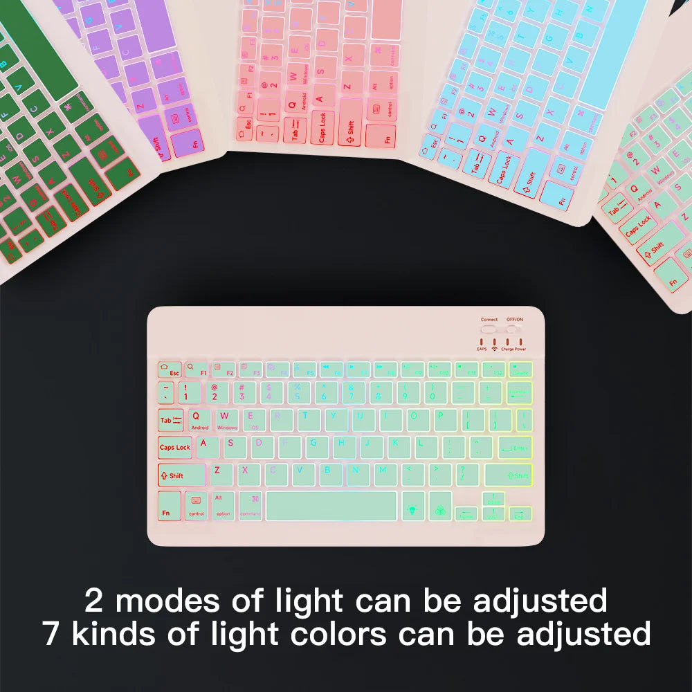 Wireless Backlit Keyboard for Ios Android Windows Systems Rechargeable Backlight 10 Inch Teclado for Mac Ipad Matepad Laptop