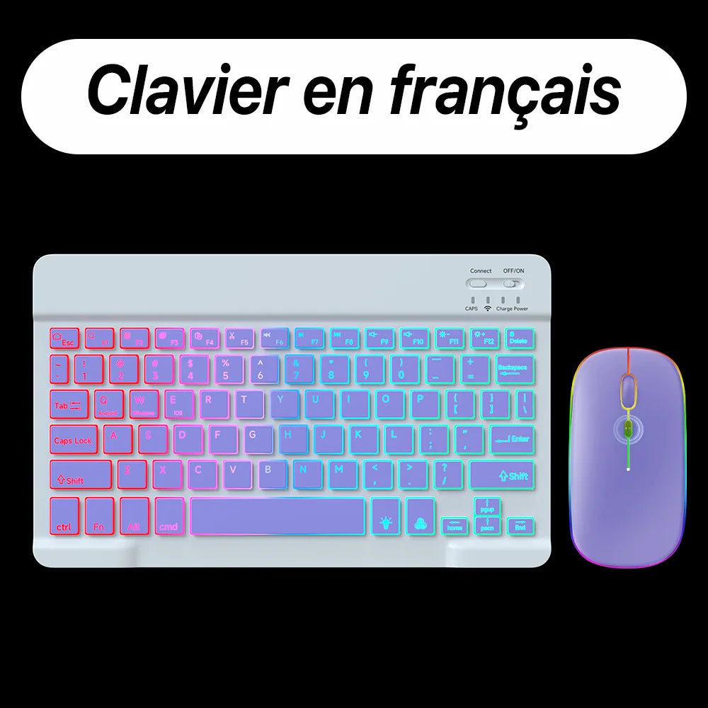 Wireless Backlit Keyboard for Ios Android Windows Systems Rechargeable Backlight 10 Inch Teclado for Mac Ipad Matepad Laptop