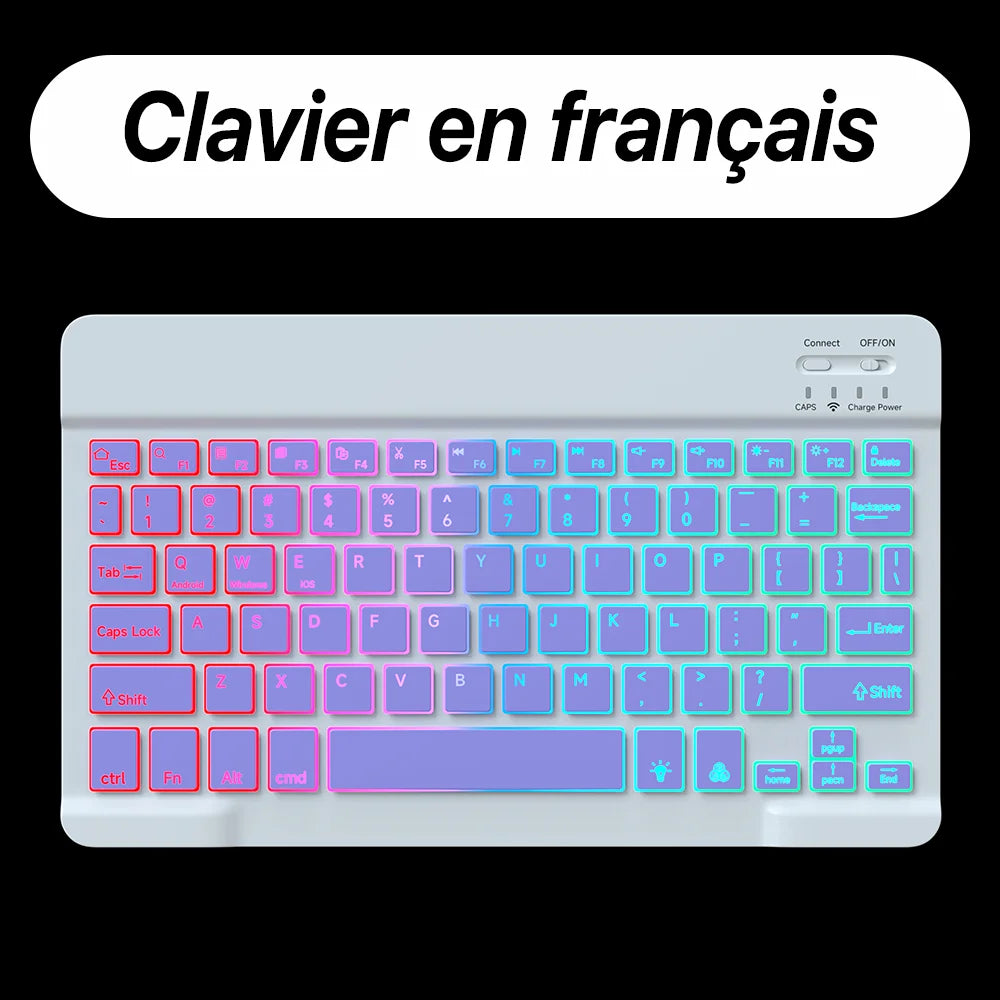 Wireless Backlit Keyboard for Ios Android Windows Systems Rechargeable Backlight 10 Inch Teclado for Mac Ipad Matepad Laptop